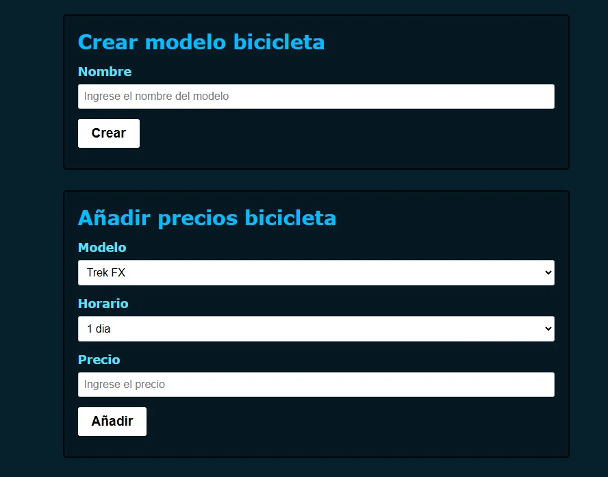 Editar tus bicis y accesorios